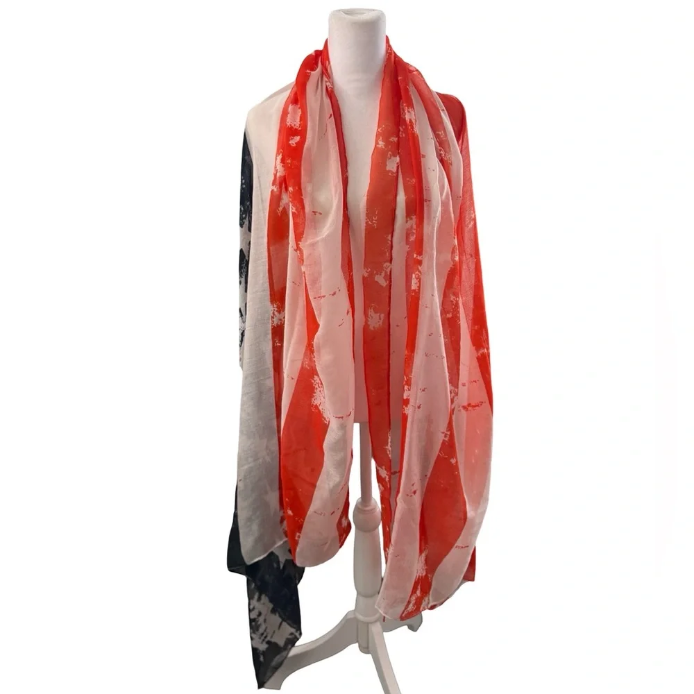 American Flag Scarf Pasmina Or Wall Decor